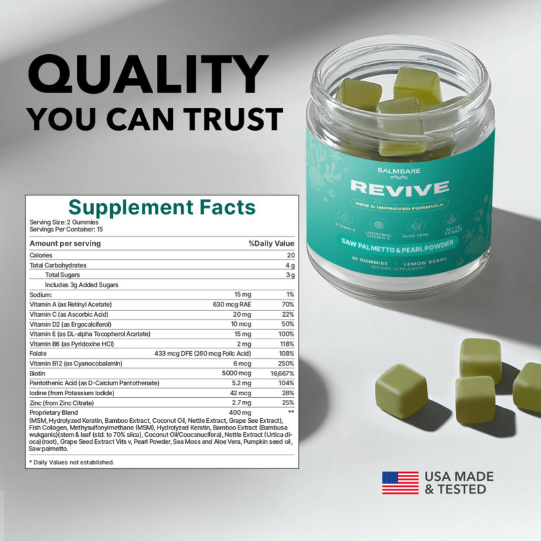 BalmBare Hair Revive Gummies