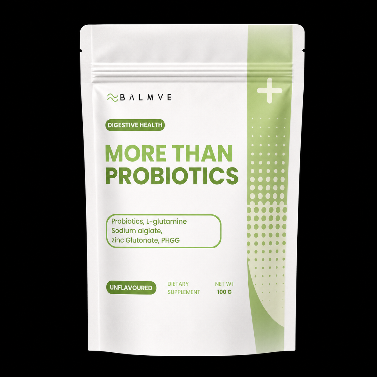 BALMVE More Than Probiotics unflavoured pouch detail